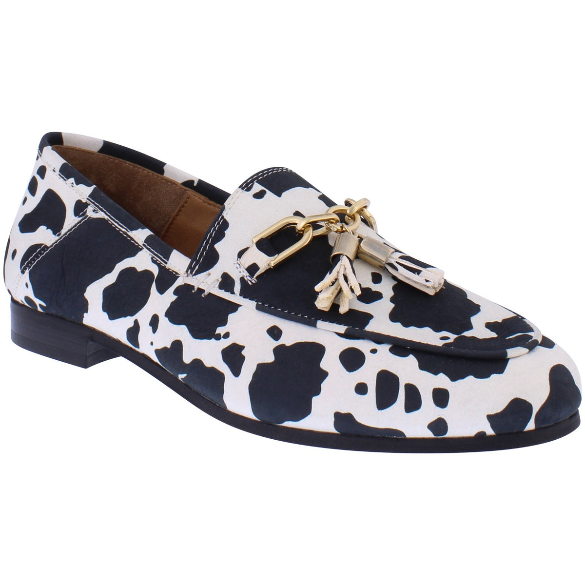Elza Black Cow Loafer A8639-02